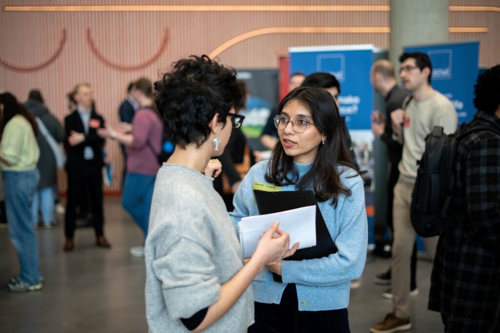 Two student talking